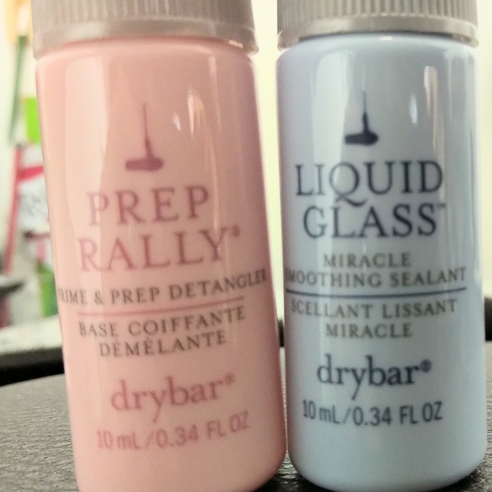 Drybar Pep Rally and Liquid Glass travel spray duo .34 oz spray
